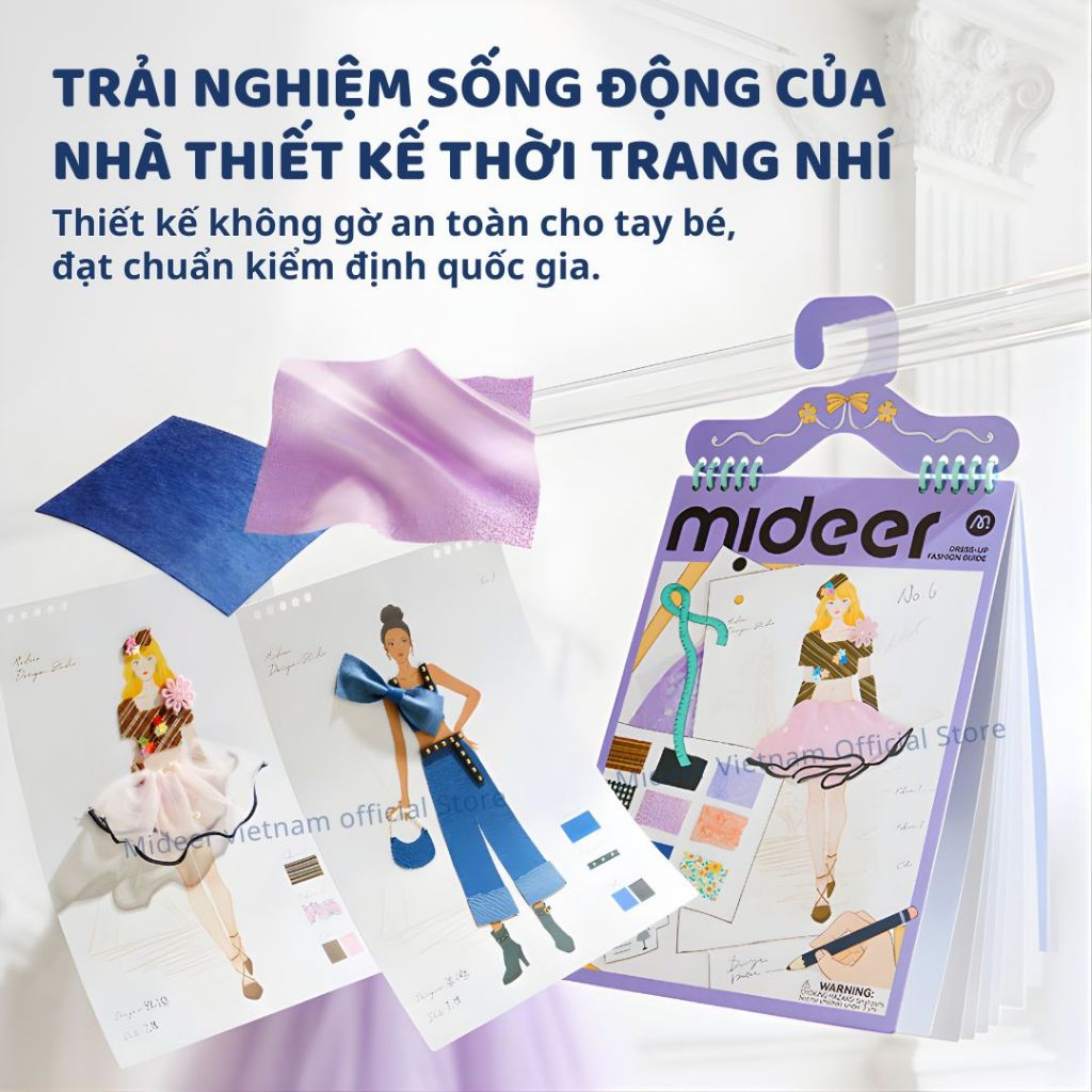 Đồ Chơi Sổ Tay Thiết Kế Thời Trang Mideer Dress-up Fashion Guide 6+