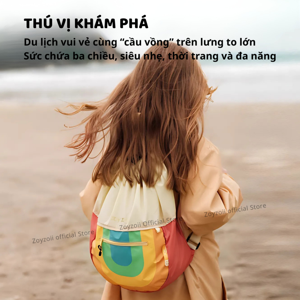 Balo Du Lịch Cho Bé Zoyzoii B36 Outdoor Drawstring- Kiwi