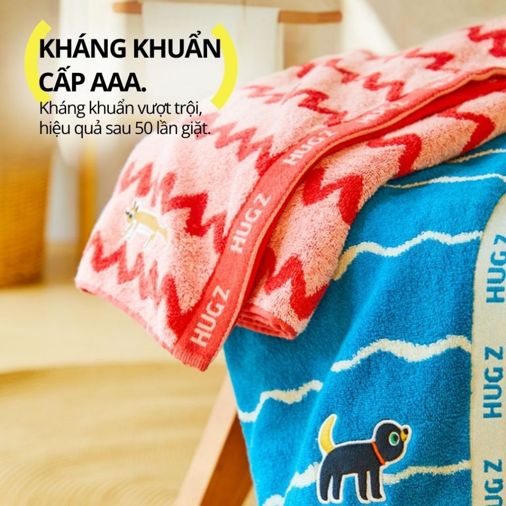 Khăn Tắm Kháng Khuẩn Hugz Bath Towel Unisex 70*140cm