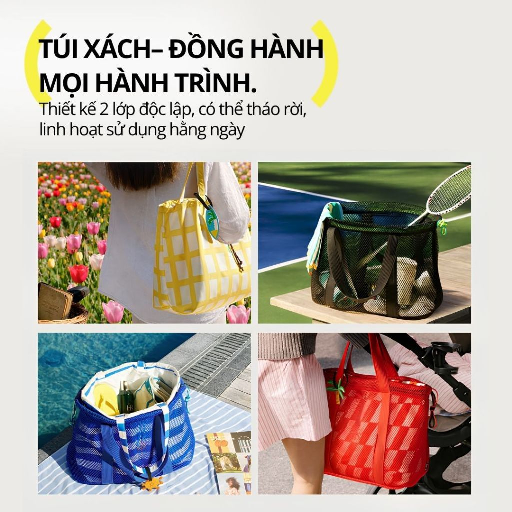 Túi Xách Du Lịch Đeo Vai 2in1 Hugz Sift-Duo Air-Wrap Carryall- Golden Bay