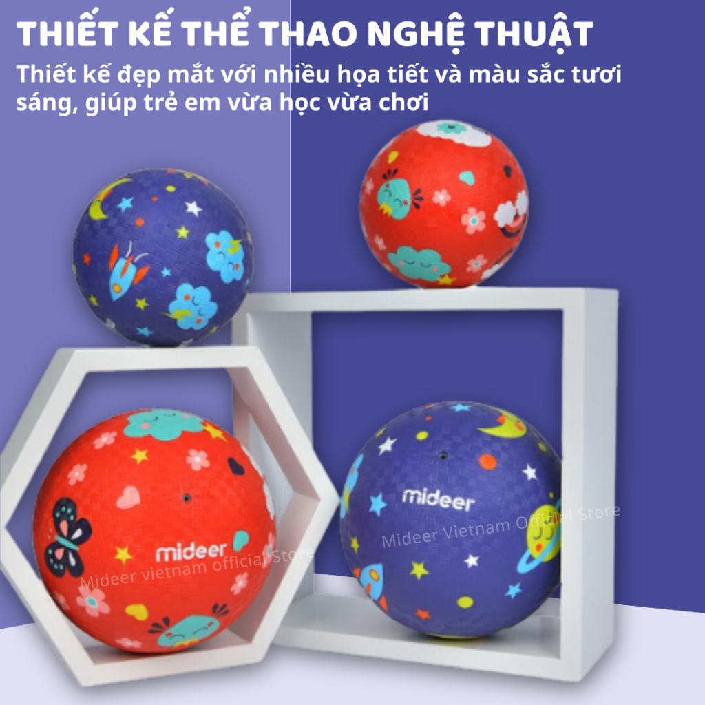 Bóng Cao Su Cho Bé Size M Mideer Playround Ball- You Look Yummy 3+