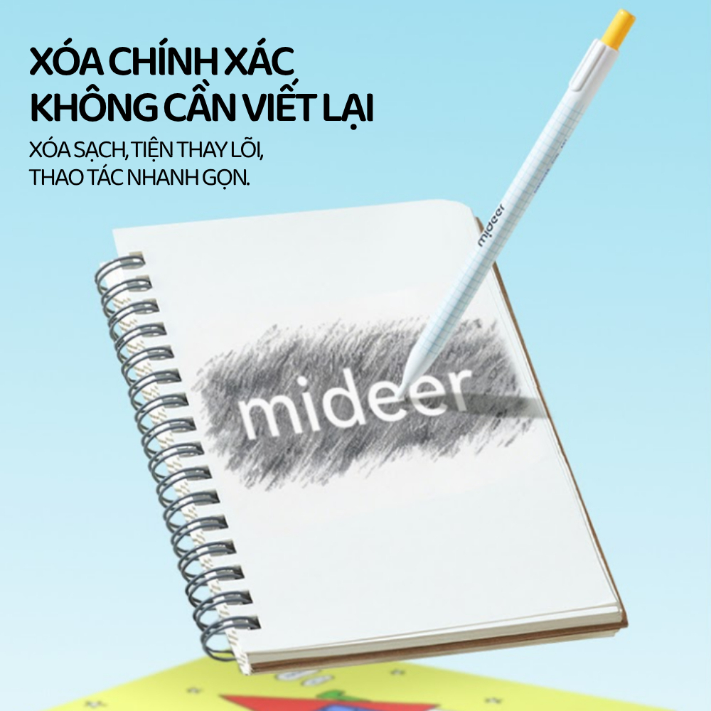 Gôm Tẩy Dạng Bút Siêu Sạch Cho Bé Mideer Clic Eraser 3+