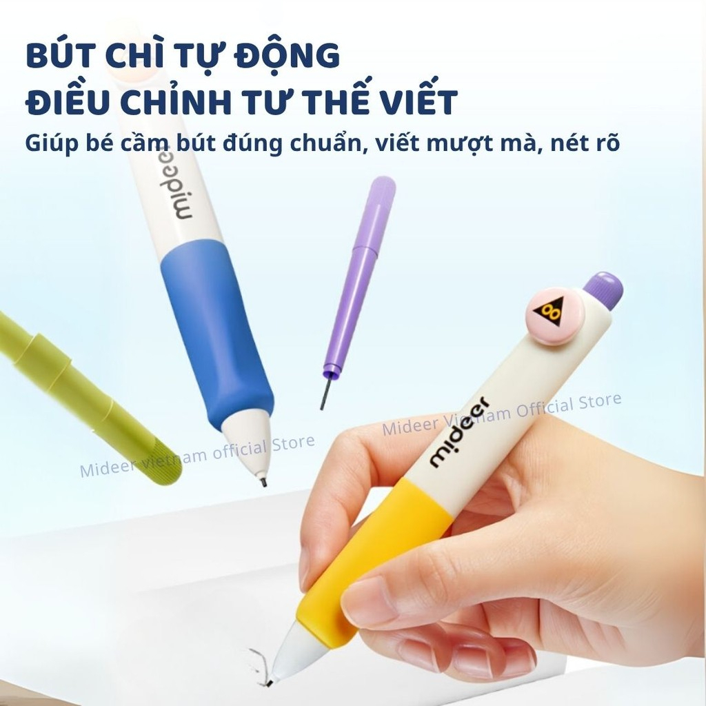Bút Chì Kim Bấm Kèm Ngòi Refillable Capsule Automatic Pencil- Vàng