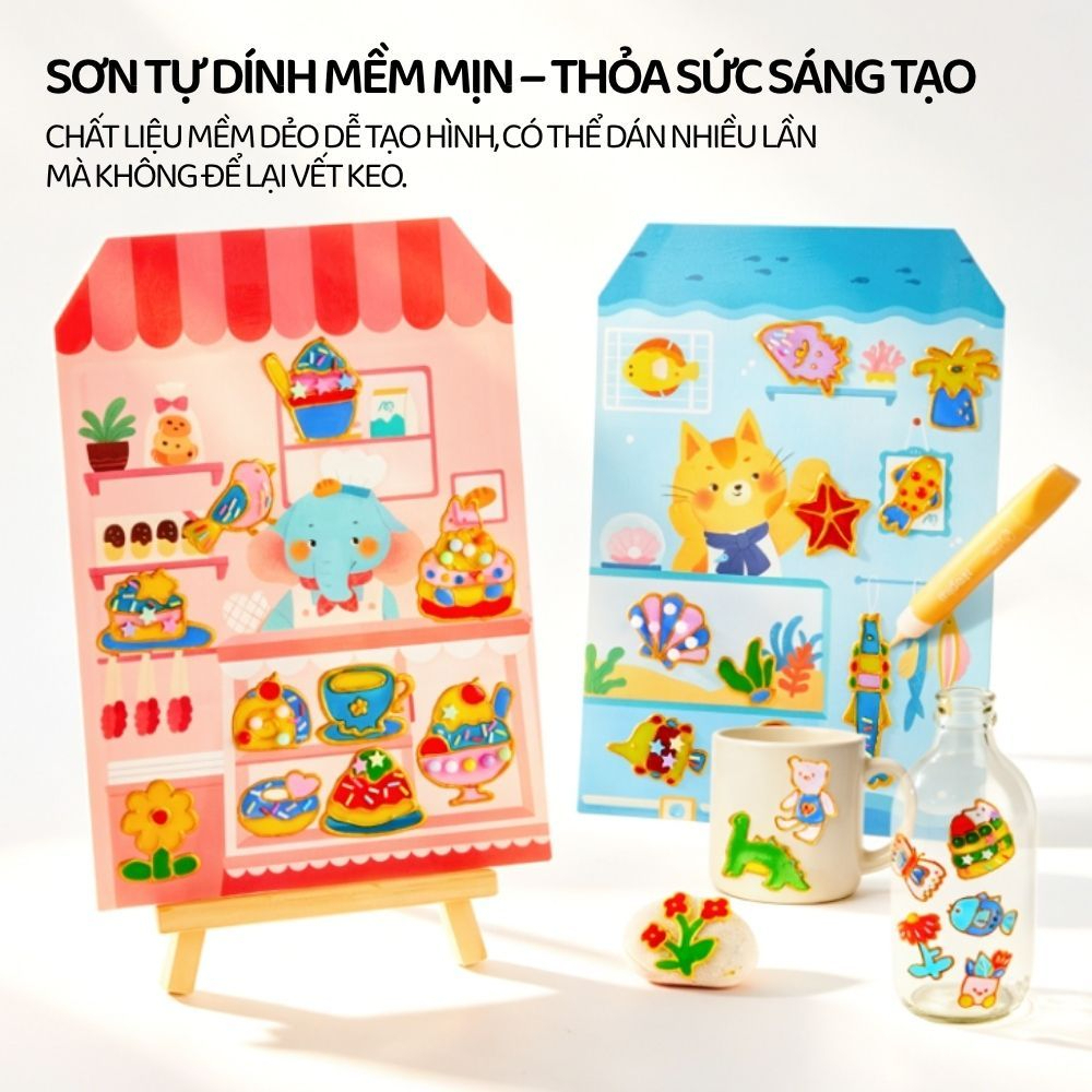 Đồ Chơi Tự Làm Sticker DIY Sáng Tạo Cho Bé Mideer Jelly Sticker Kit 3+