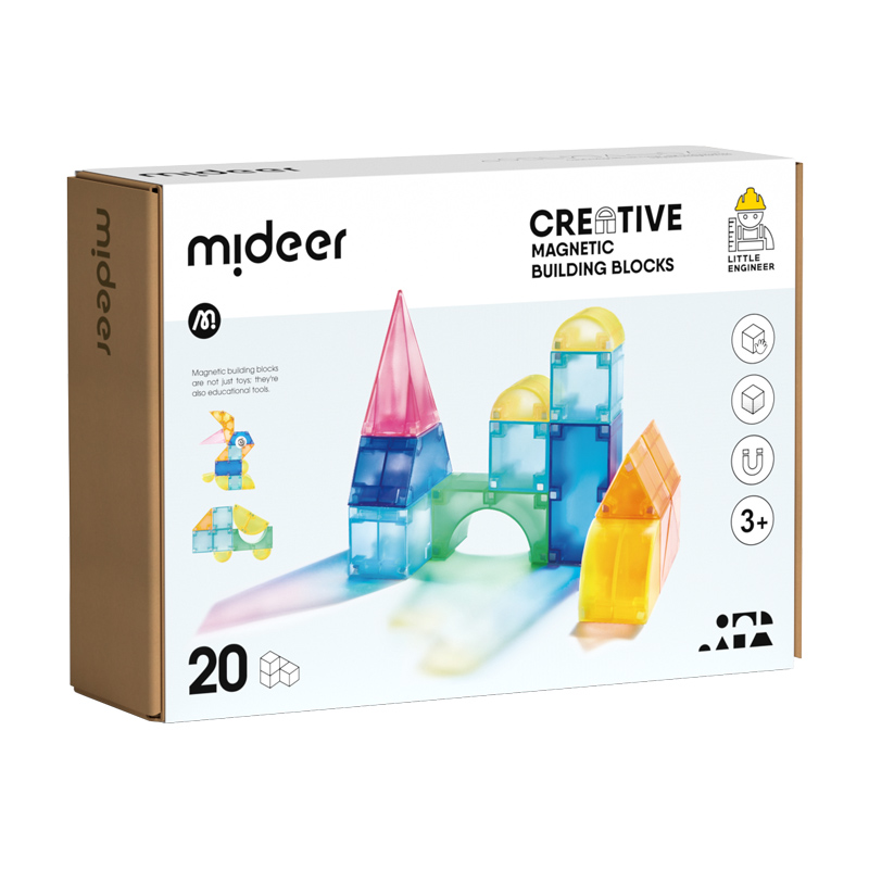 Đồ Chơi Nam Châm Hình Khối Cho Bé Mideer Creative Magnetic Building Blocks 20 Chi Tiết 3+