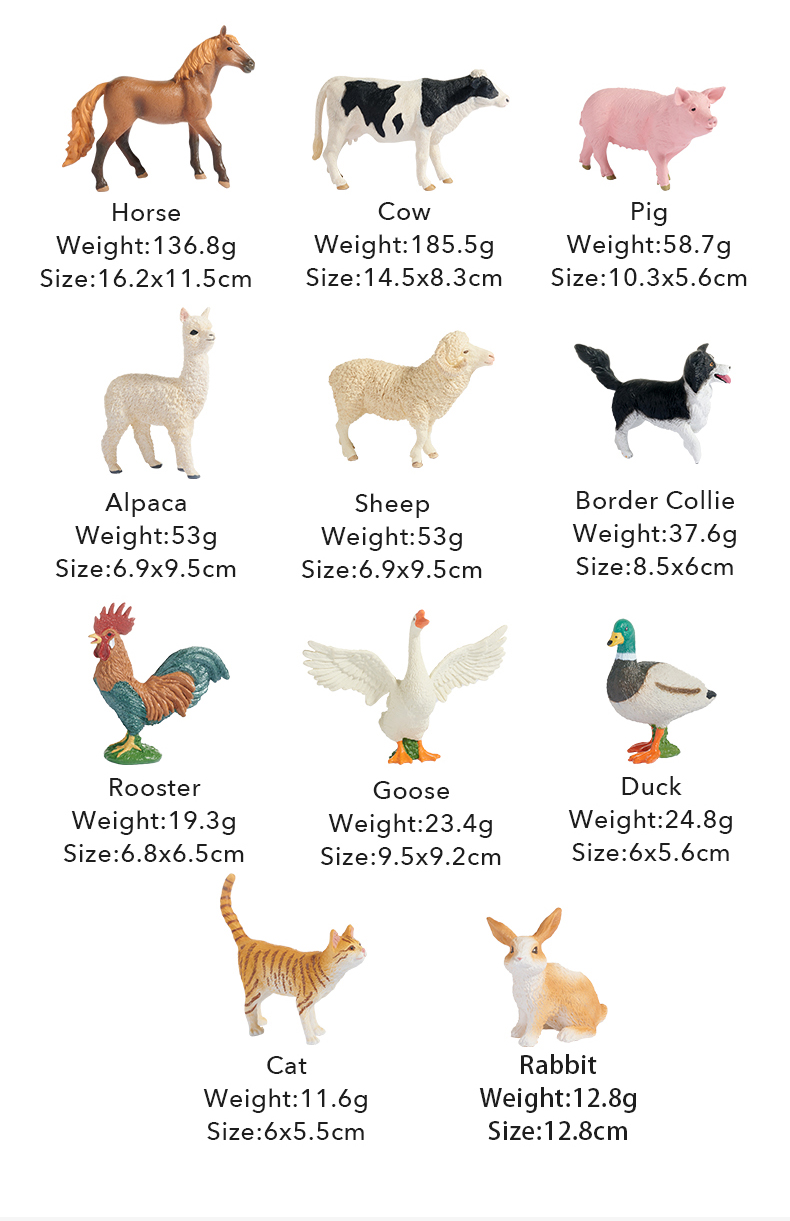 Đồ Chơi Mô Hình Động Vật Nông Trại 11 Con Mideer Animal Toys Set 3+