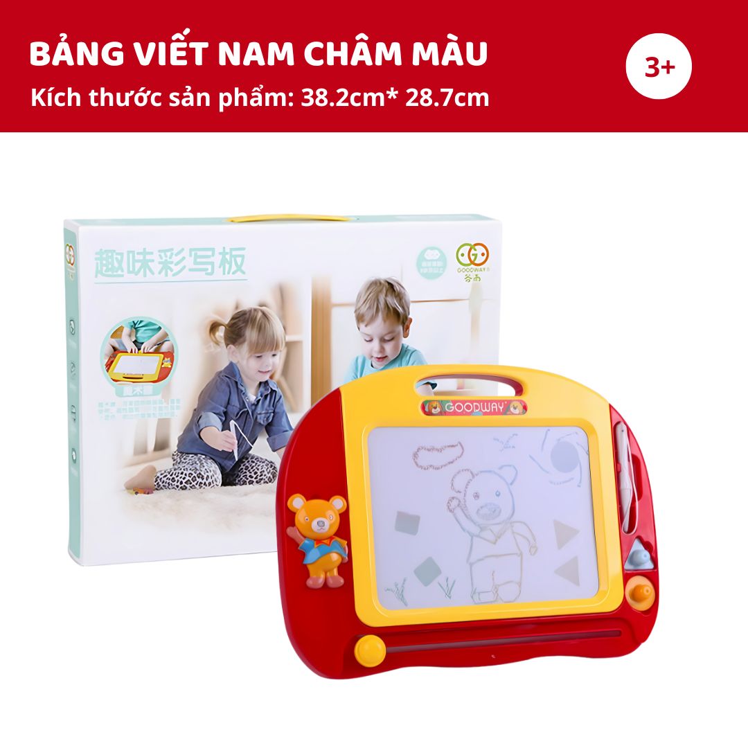 Bảng Vẽ Nam Châm Tự Xóa Cho Bé Goodway Writing Board 3+