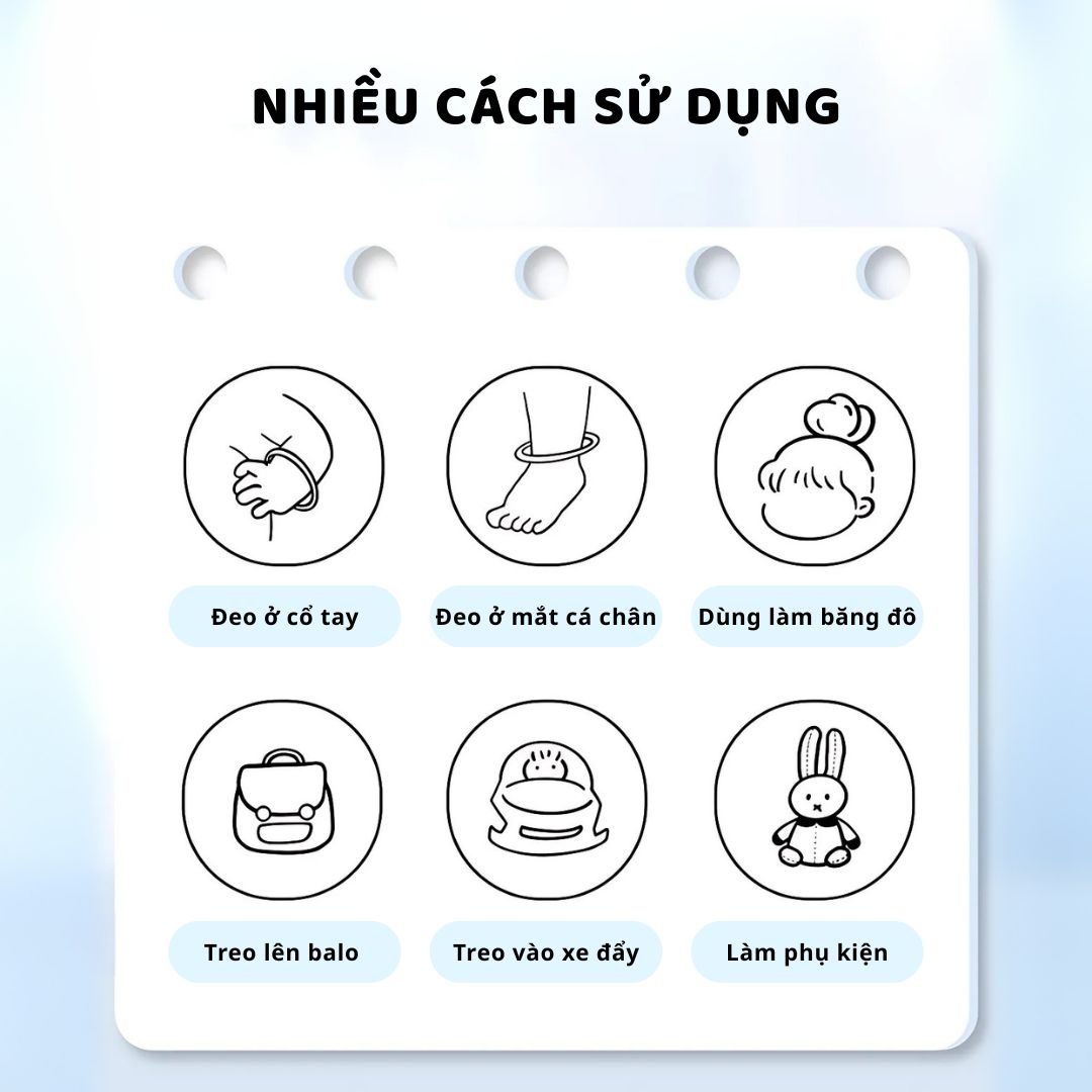 Vòng Đeo Tay Tinh Dầu Đuổi Muỗi Cho Bé Zoyzoii DIY Essential Oil Bracelet E21- Blue