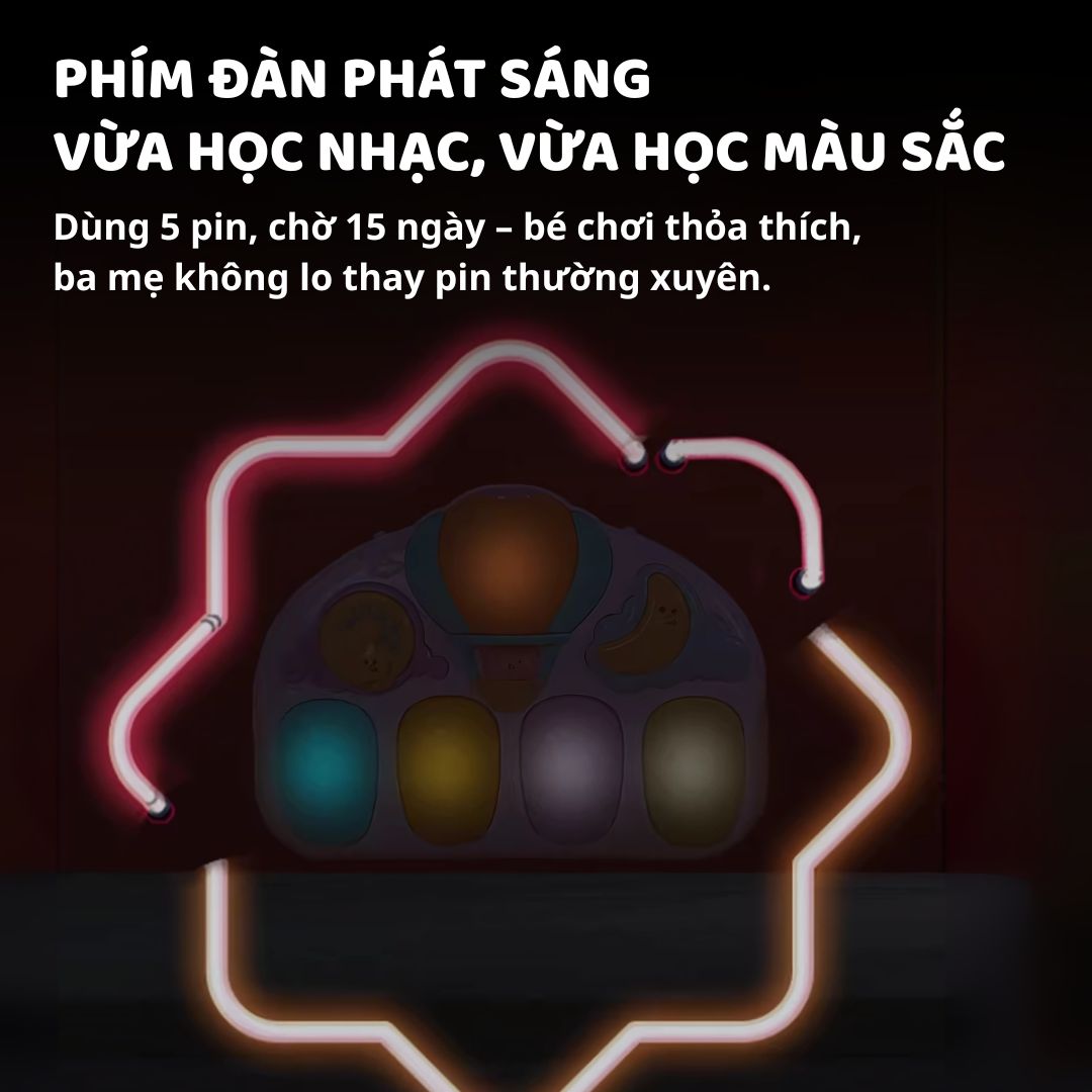 Thảm Đạp Chân Piano Kèm Máy Chiếu Đèn Ngủ 3D Goodway 3m+