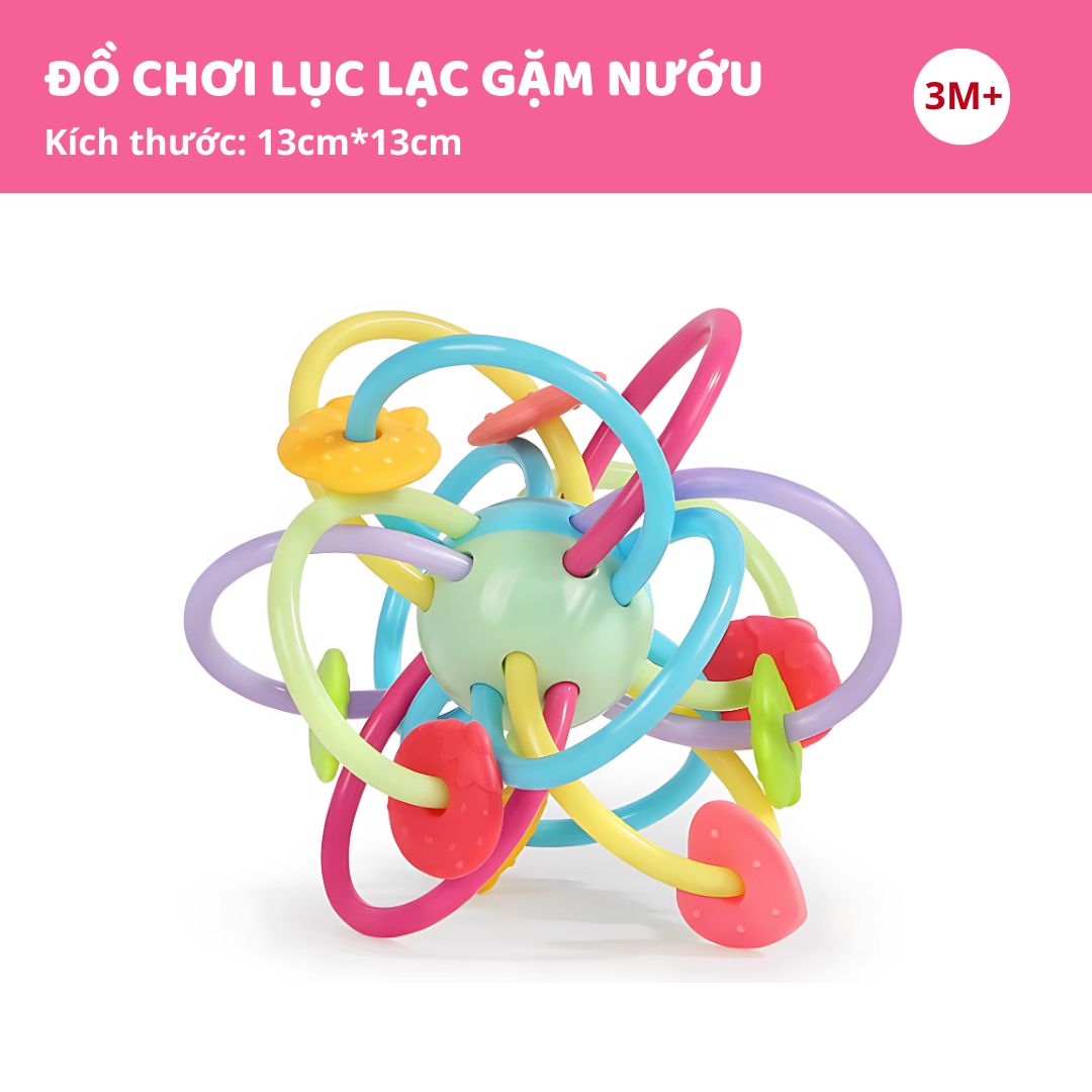 Đồ Chơi Lục Lạc Gặm Nướu Cầm Tay Cho Bé Sơ Sinh Goodway Baby Gym Ball 2m+