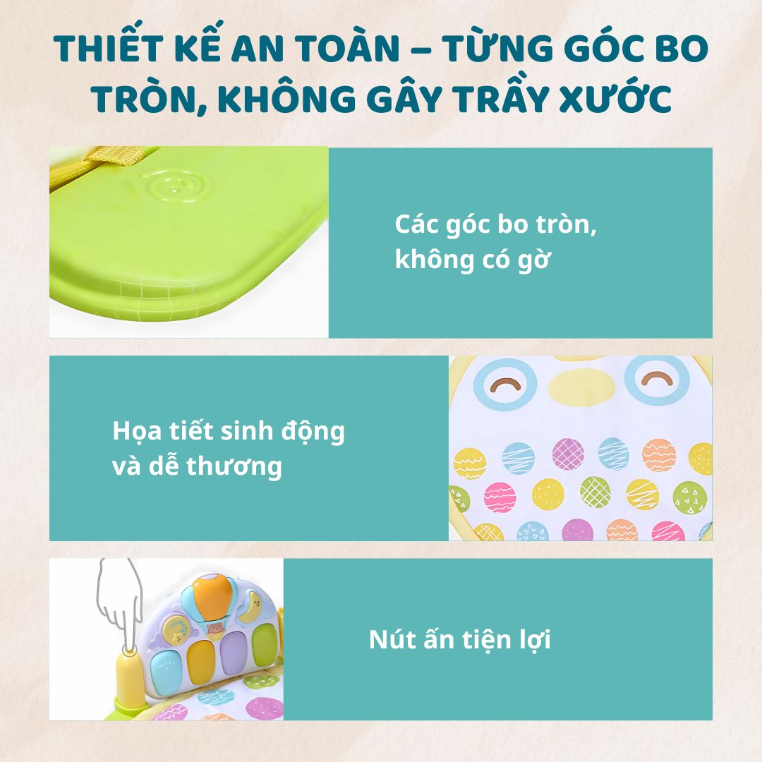 Thảm Đạp Chân Piano Kèm Máy Chiếu Đèn Ngủ 3D Goodway 3m+