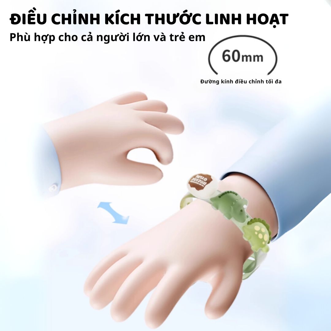 Vòng Đeo Tay Tinh Dầu Đuổi Muỗi Cho Bé Zoyzoii DIY Essential Oil Bracelet E21- Blue