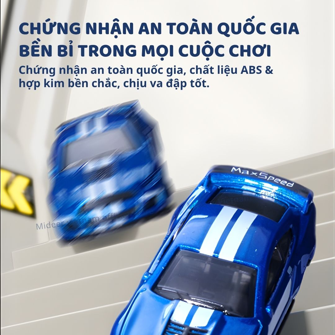 Đồ Chơi Mô Hình Ô Tô Kim Loại Kèm Đường Đua Mideer Speed Garage Track 3+