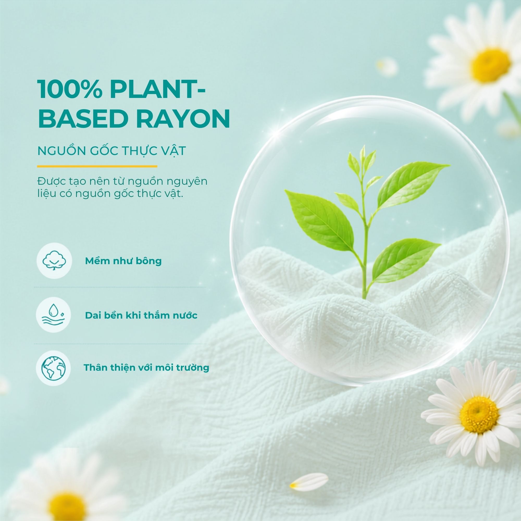 Khăn Lau Mặt Dùng Một Lần Cao Cấp 200 Miếng Daizy Daily Facial Towel Viscose