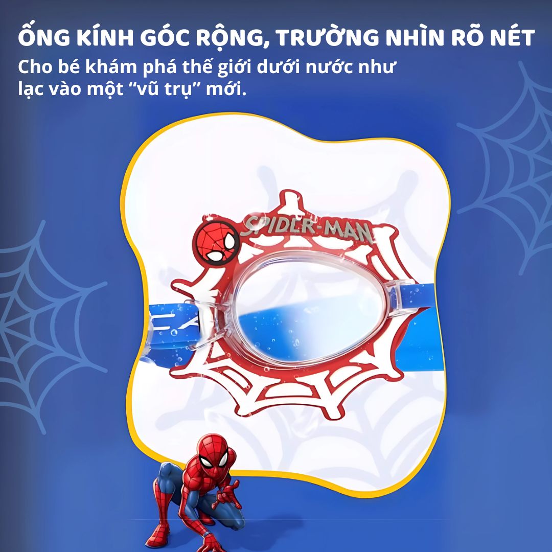 Kính Bơi Spider Man Cho Bé Trai Chính Hãng Marvel Disney 3+
