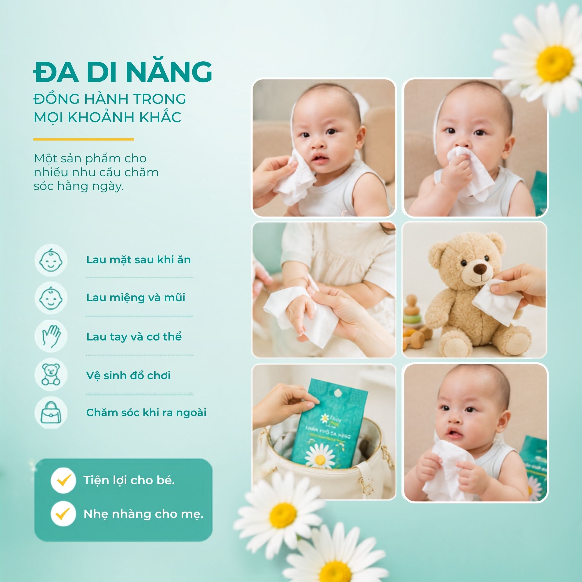 Khăn Lau Mặt Dùng Một Lần Cao Cấp 200 Miếng Daizy Daily Facial Towel Viscose- COMBO 2 Gói