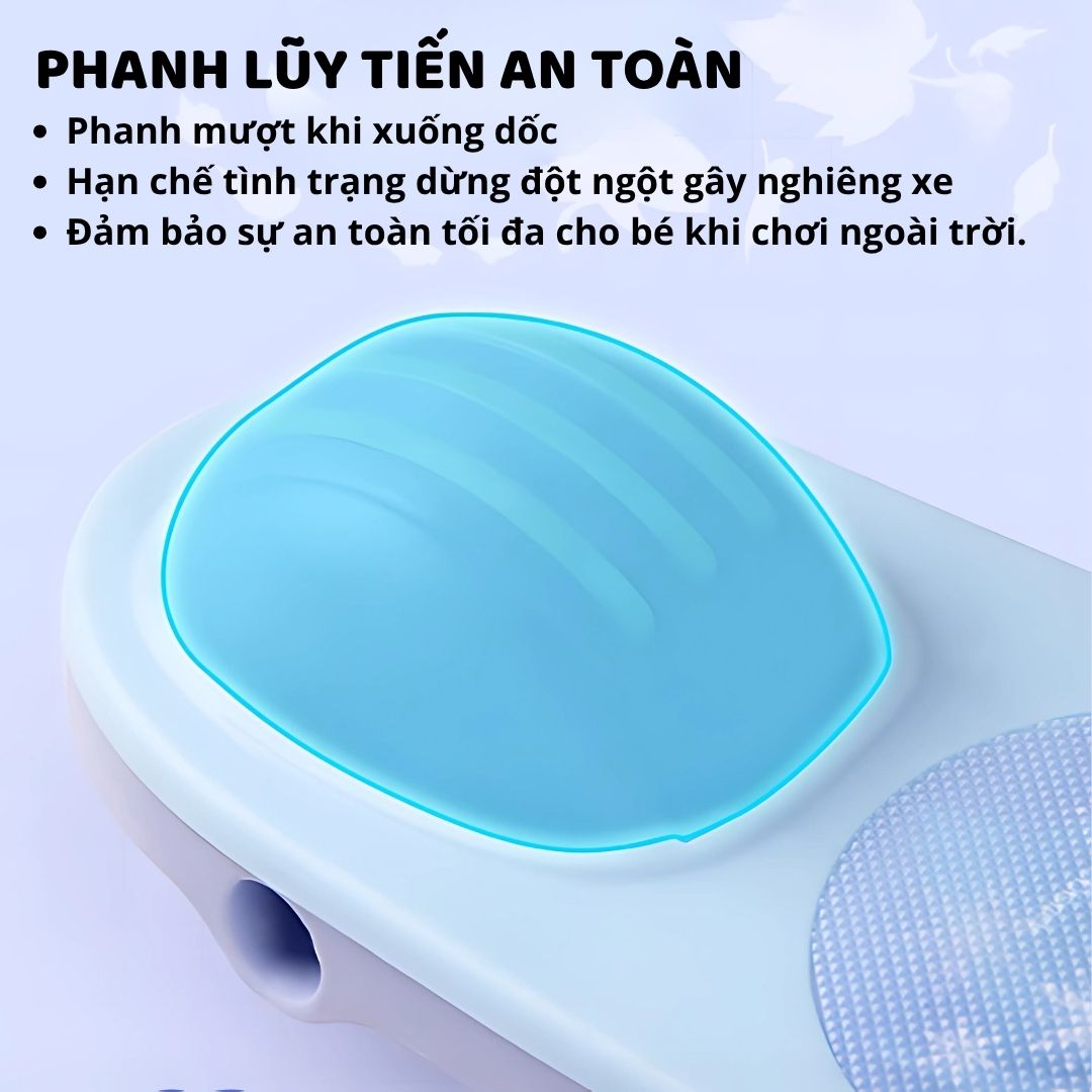 Xe Scooter Gấp Gọn Cho Bé Màu Hồng Mesuca Disney 3+