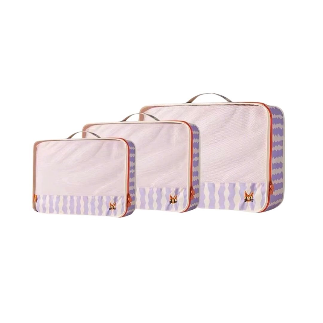 Combo 3 Túi Đựng Đồ Du Lịch Gấp Gọn Hugz- Garden Field