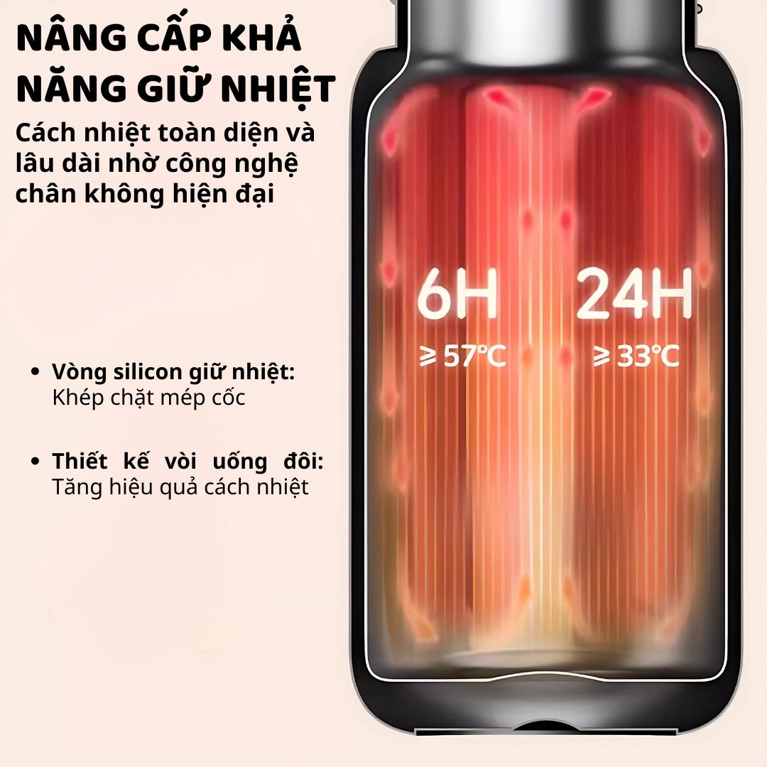 Bình Giữ Nhiệt Cho Bé Zoyzoii Animal Series Thermos Cup E8- Hổ Vằn