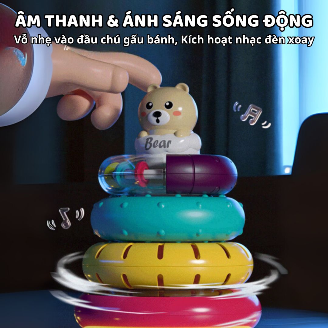 Đồ Chơi Tháp Xếp Chồng Montessori Cho Bé Goodway Stacking Rings 6m+