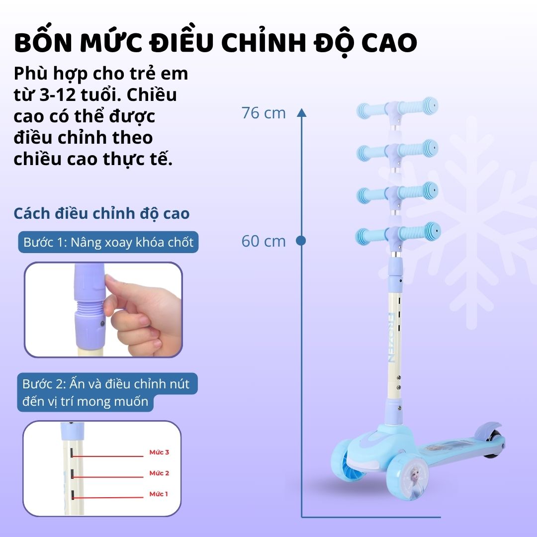 Xe Scooter Gấp Gọn Cho Bé Mesuca Marvel- Captain America 3+