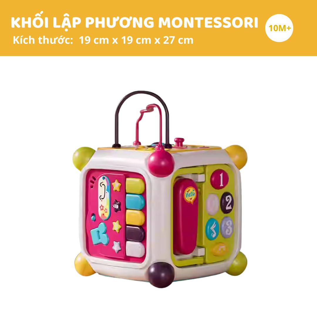 Hộp Bận Rộn Cho Bé Sơ Sinh Goodway Activity Cube- Màu Trắng 10m+