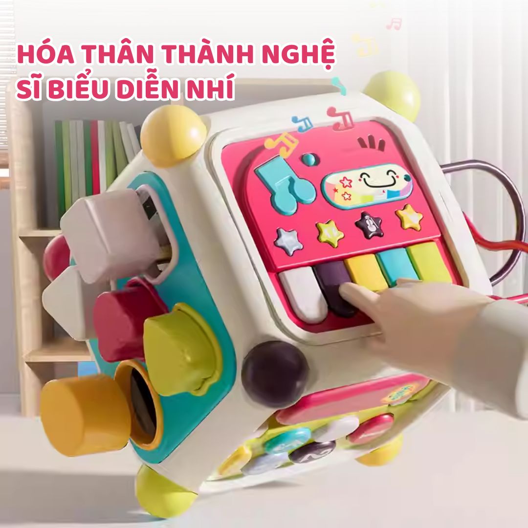 Hộp Bận Rộn Cho Bé Sơ Sinh Goodway Activity Cube- Màu Tím 10m+