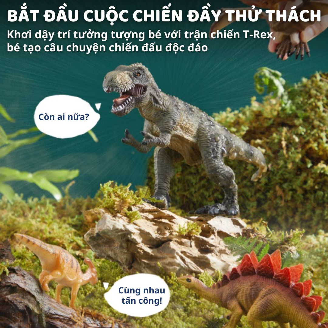 Mô Hình Khủng Long Cao Cấp 24 Con Mideer Dinosaur Toys Set 3+