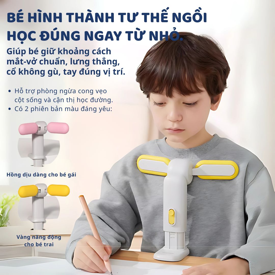 Giá Đỡ Chống Chống Gù Cho Bé Mideer Adjustable Posture Corrector- Bold Pink 6+