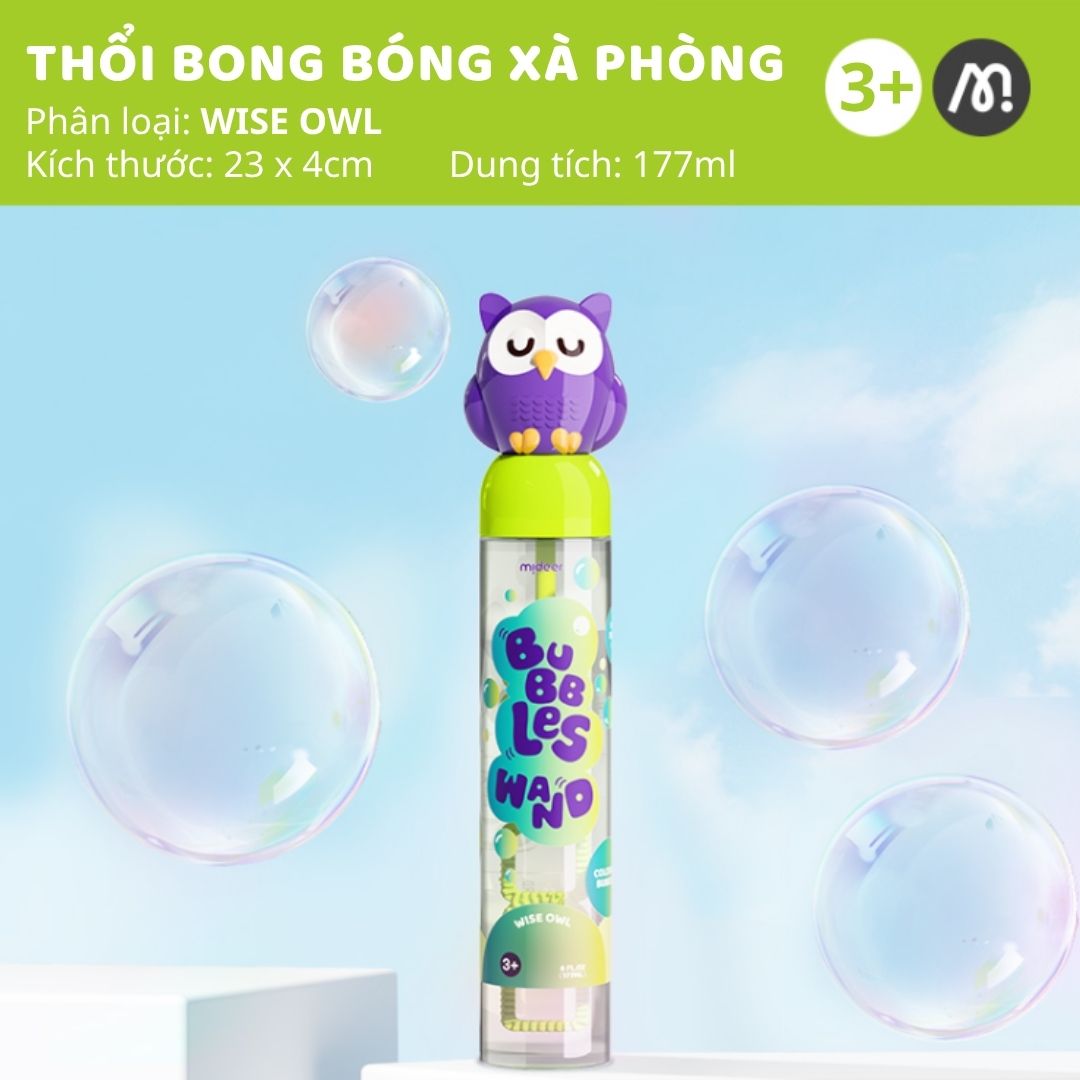 Thổi Bong Bóng Xà Phòng Mideer Bubbles Wand- Wise Owl 3+
