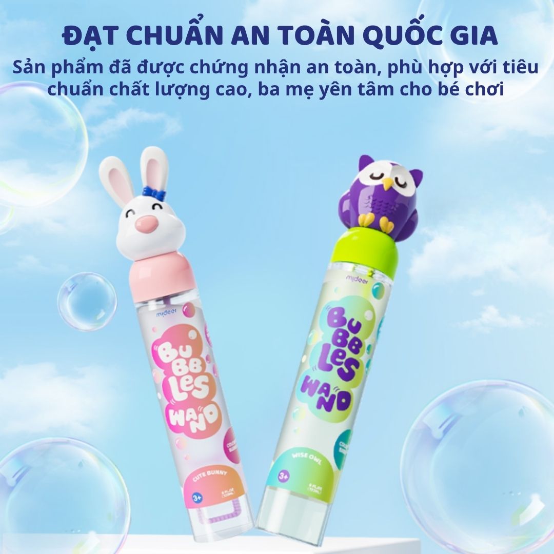 Thổi Bong Bóng Xà Phòng Mideer Bubbles Wand- Wise Owl 3+