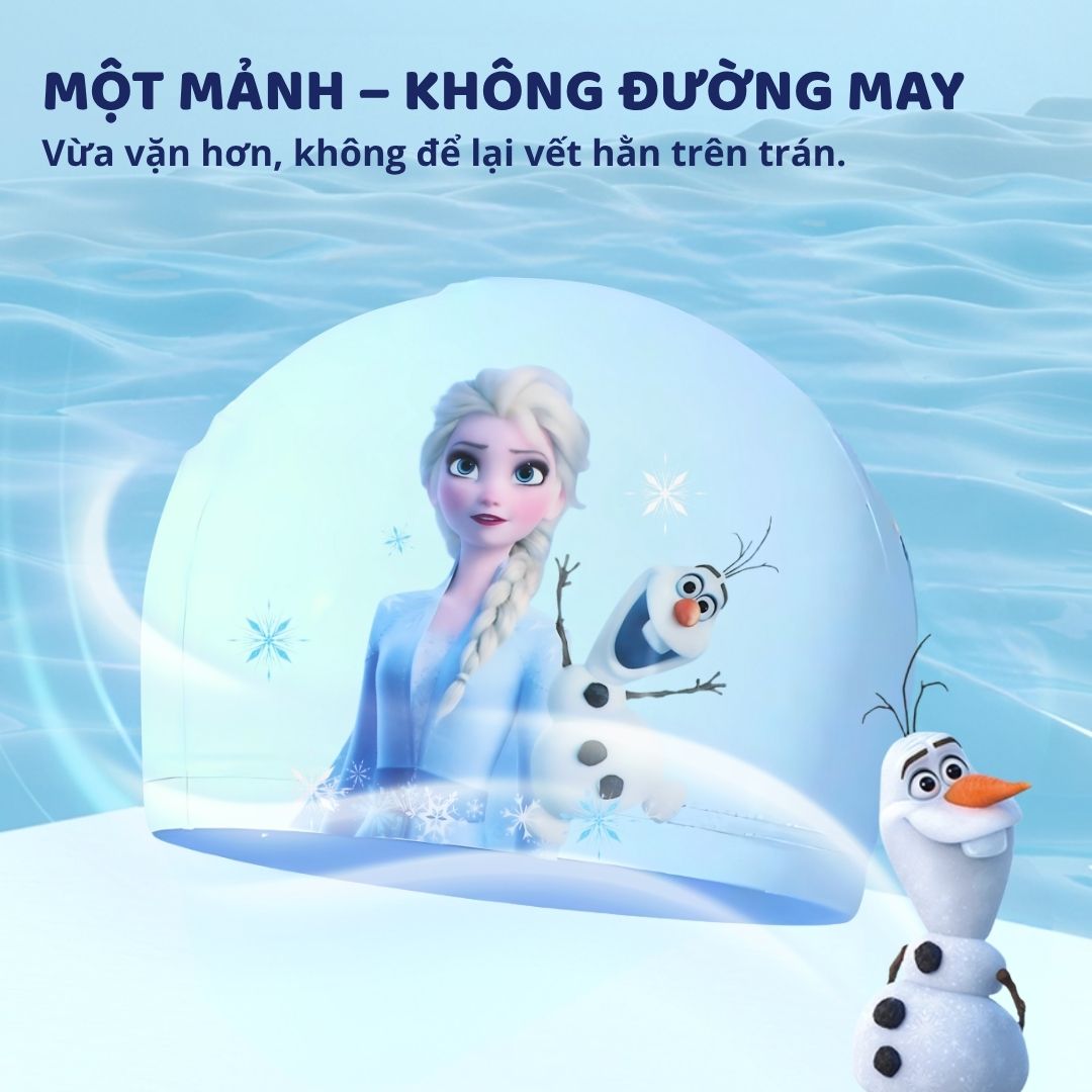 Mũ Bơi Silicon Trẻ Em Chính Hãng Marvel Disney- Frozen Elsa 3+