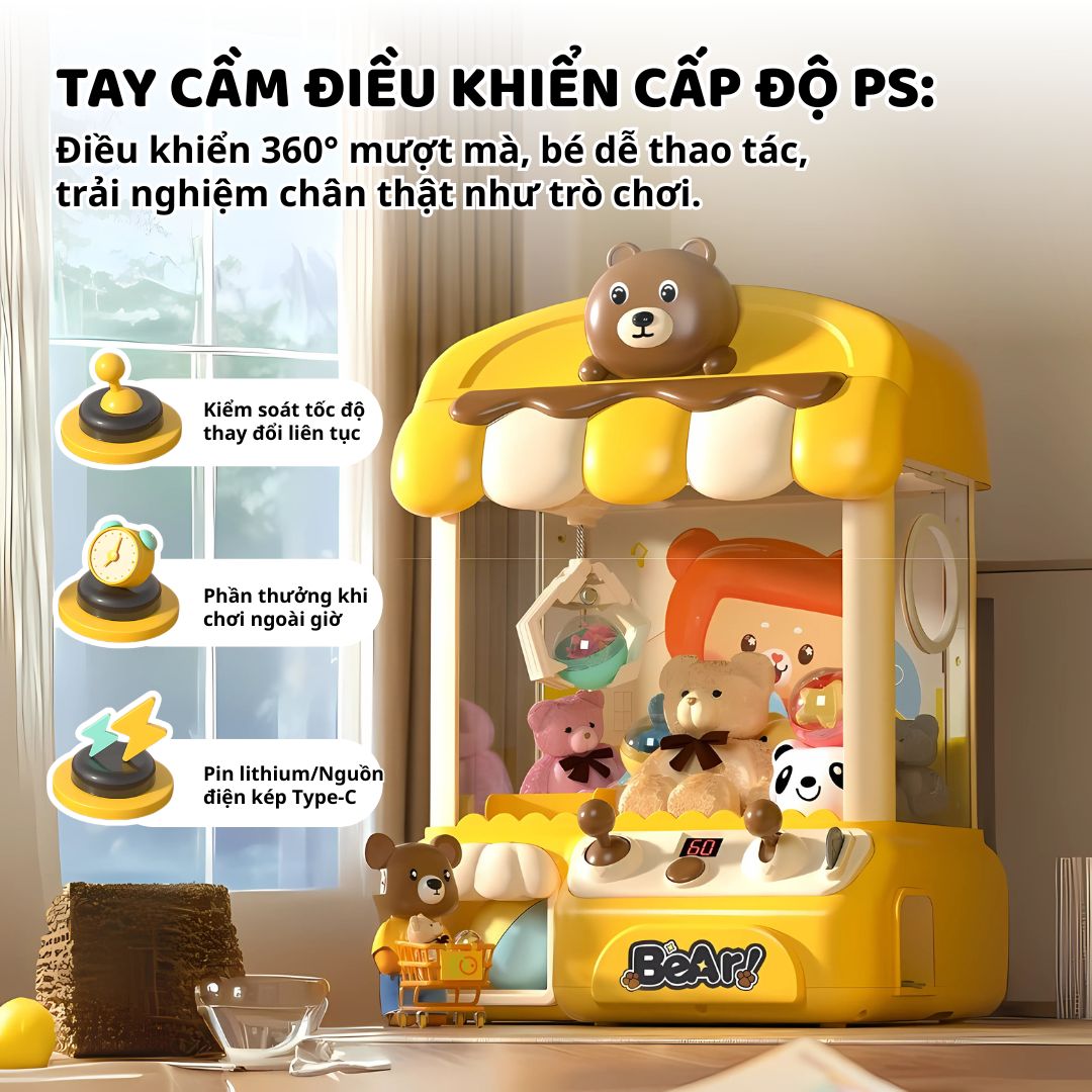 Máy Gắp Thú Mini Cho Bé Goodway Claw Machine 3+