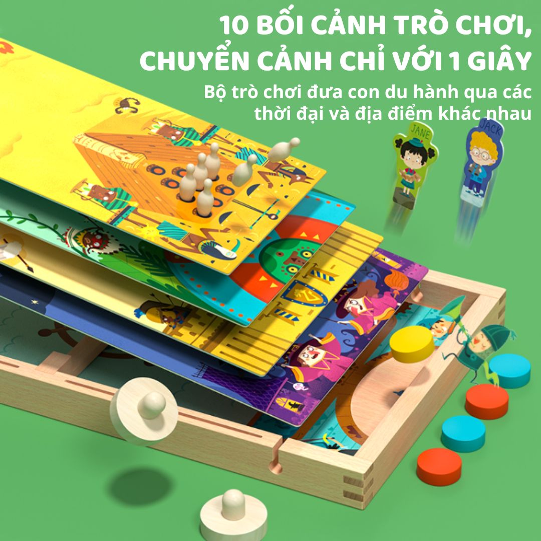 Cờ Búng Xuyên Lỗ Đối Kháng Mideer 10 In 1 Carrom Board Game 3+