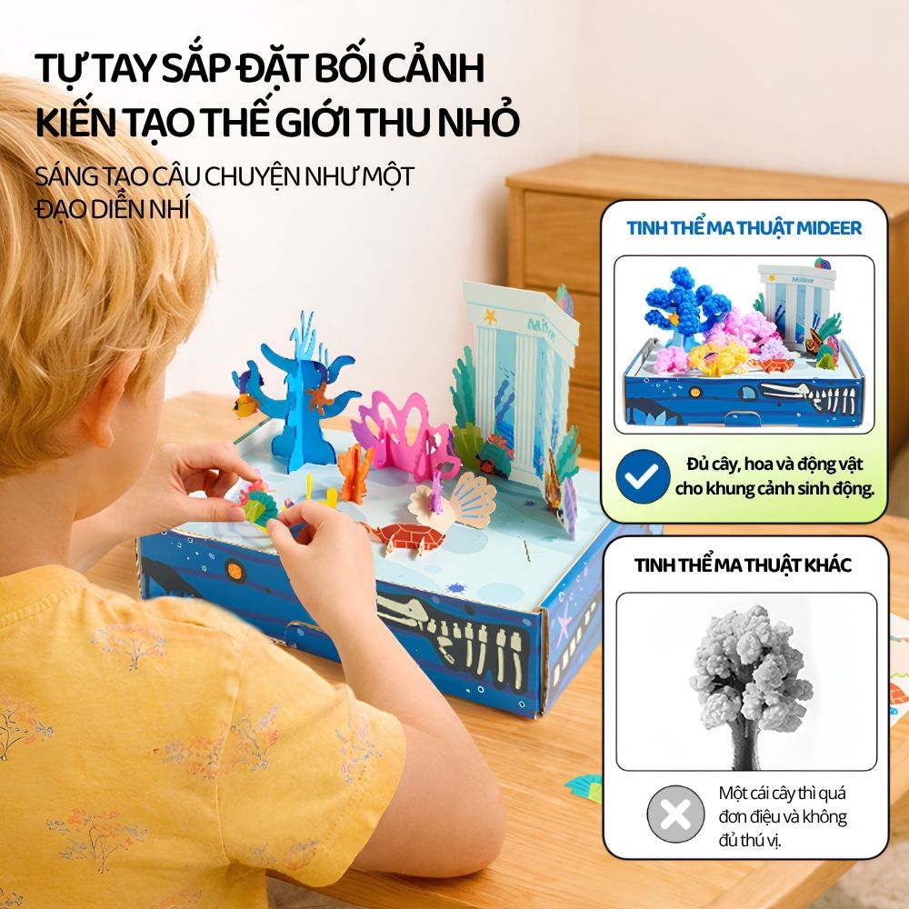 Đồ Chơi Thủ Công Tạo Bông Tuyết Sáng Tạo Mideer Magic Tree 8+