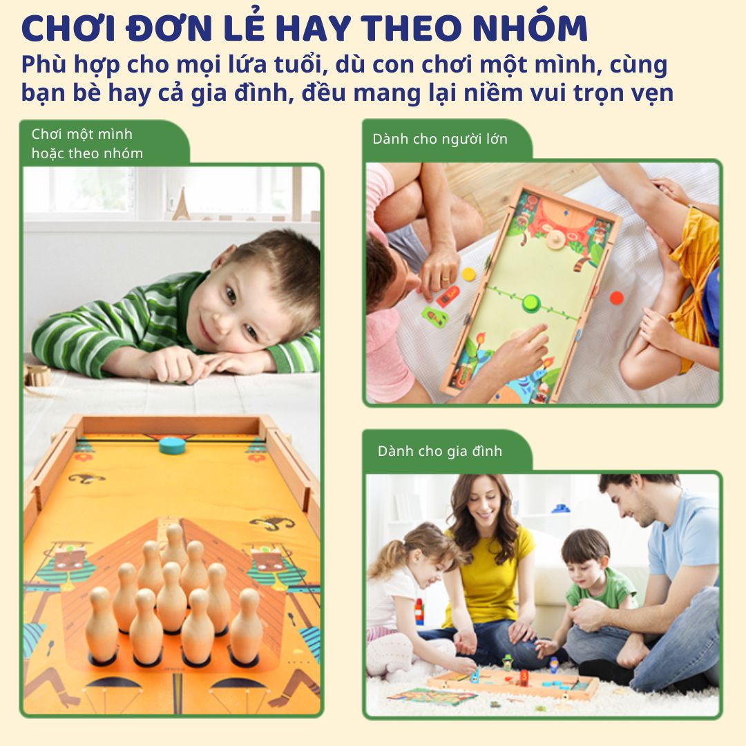 Cờ Búng Xuyên Lỗ Đối Kháng Mideer 10 In 1 Carrom Board Game 3+