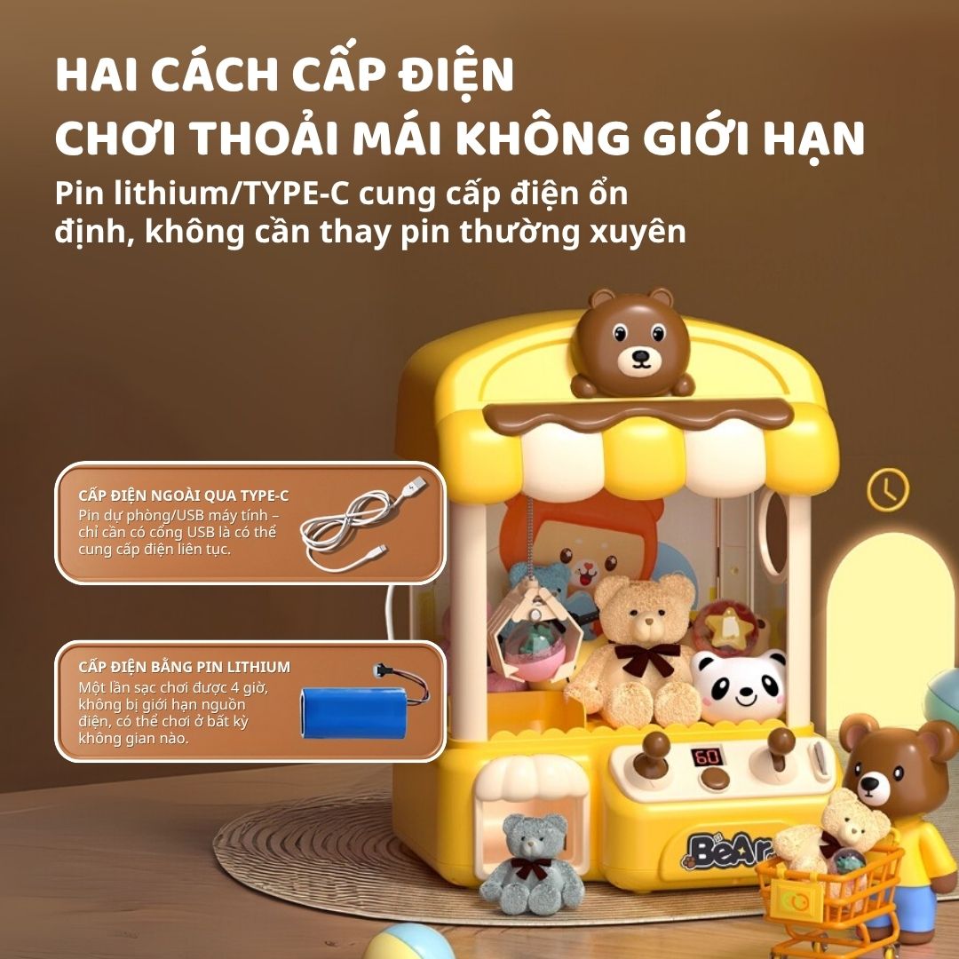 Máy Gắp Thú Mini Cho Bé Goodway Claw Machine 3+