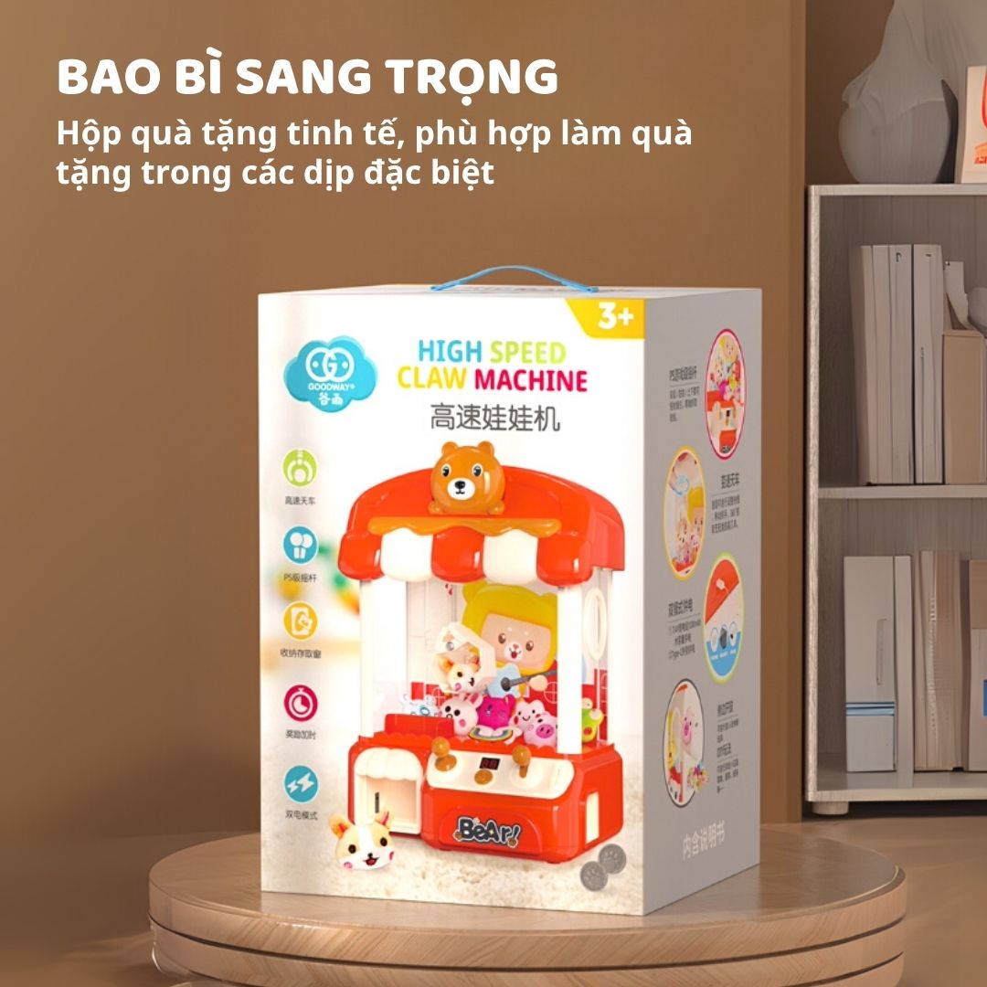 Máy Gắp Thú Mini Cho Bé Goodway Claw Machine 3+