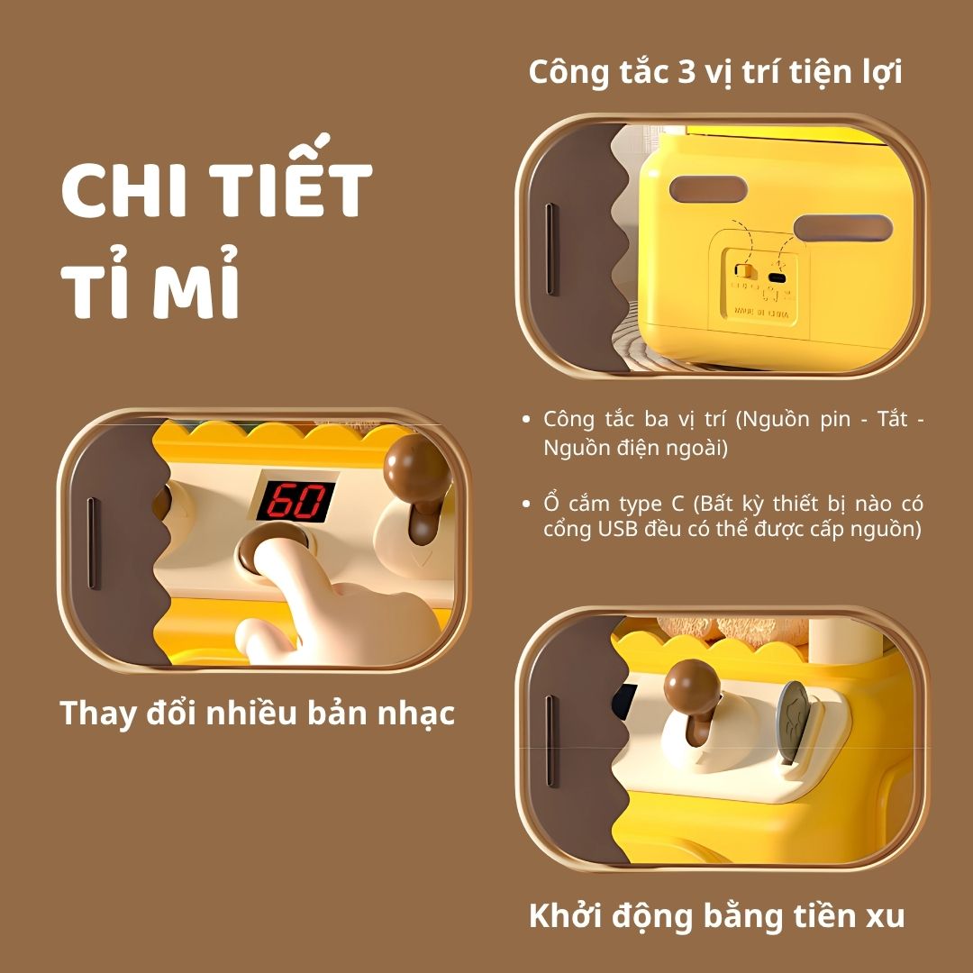 Máy Gắp Thú Mini Cho Bé Goodway Claw Machine 3+