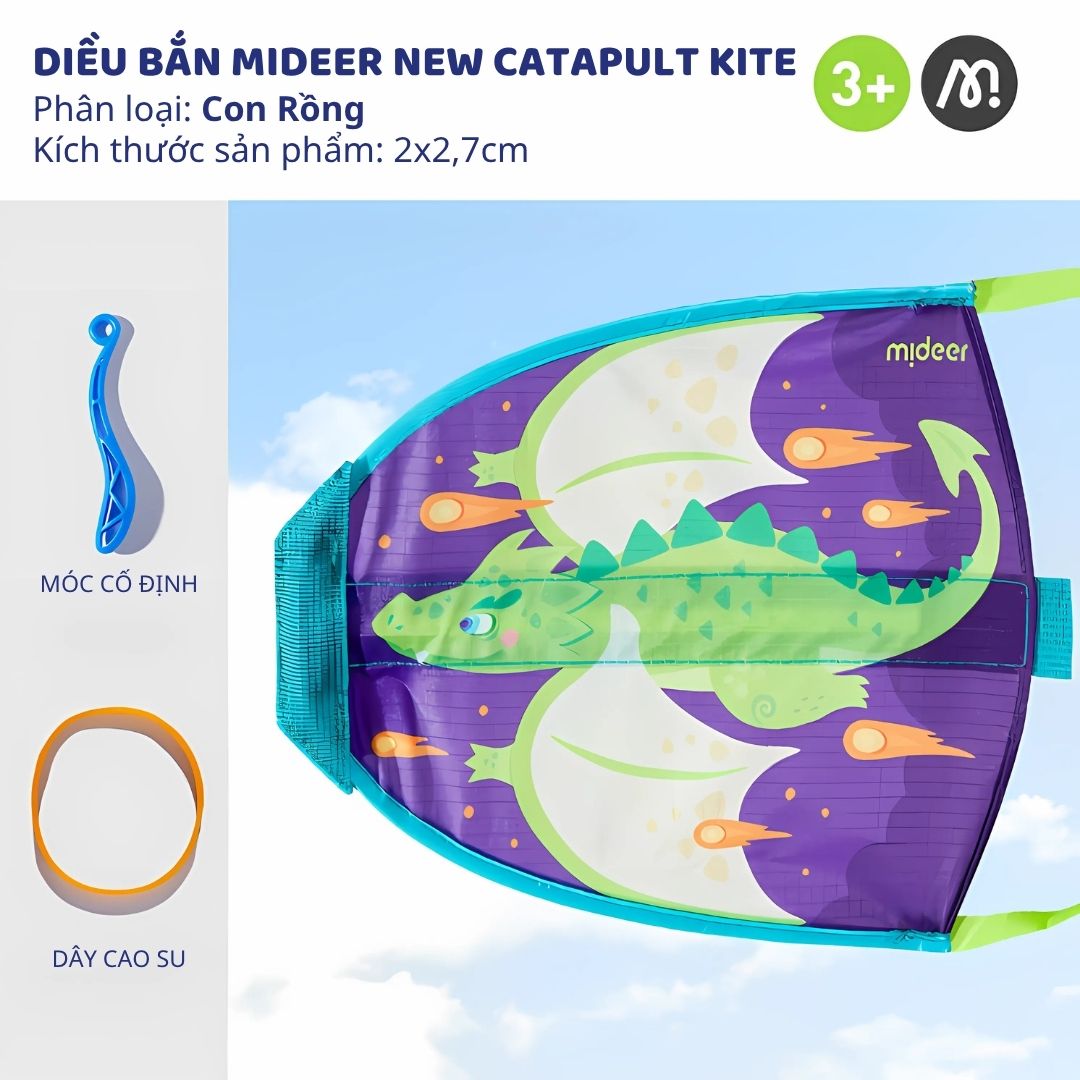 Diều Bắn Cho Bé Mideer Catapult Kite- Dragon 3+