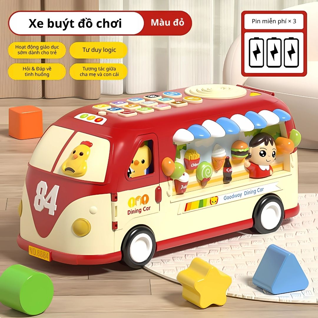 Đồ Chơi Xe Buýt Phát Nhạc Cho Bé Goodway Learning Bus 1+