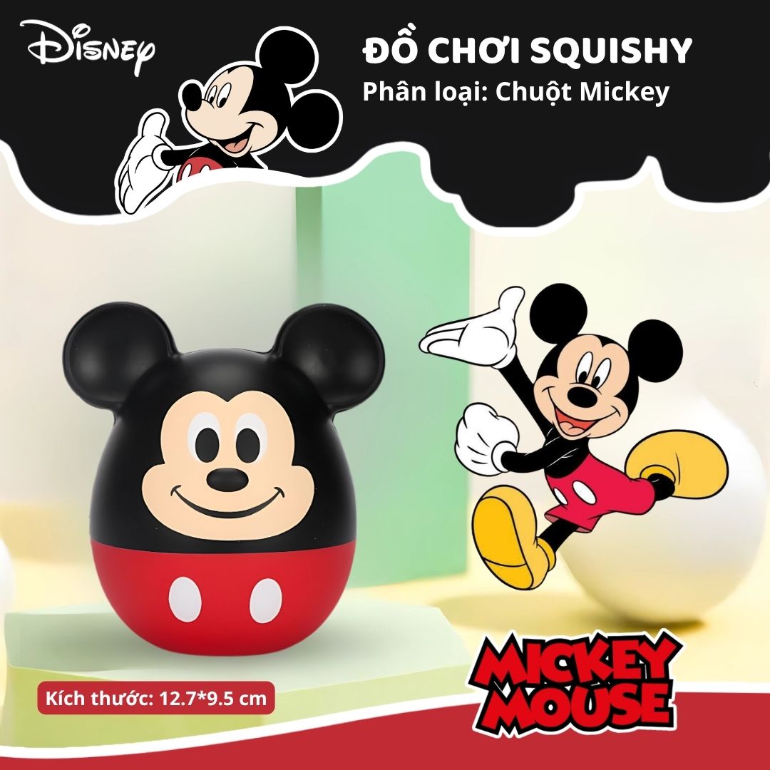 Đồ Chơi Squishy Giảm Căng Thẳng Chính Hãng Marvel Disney- Mickey 8+