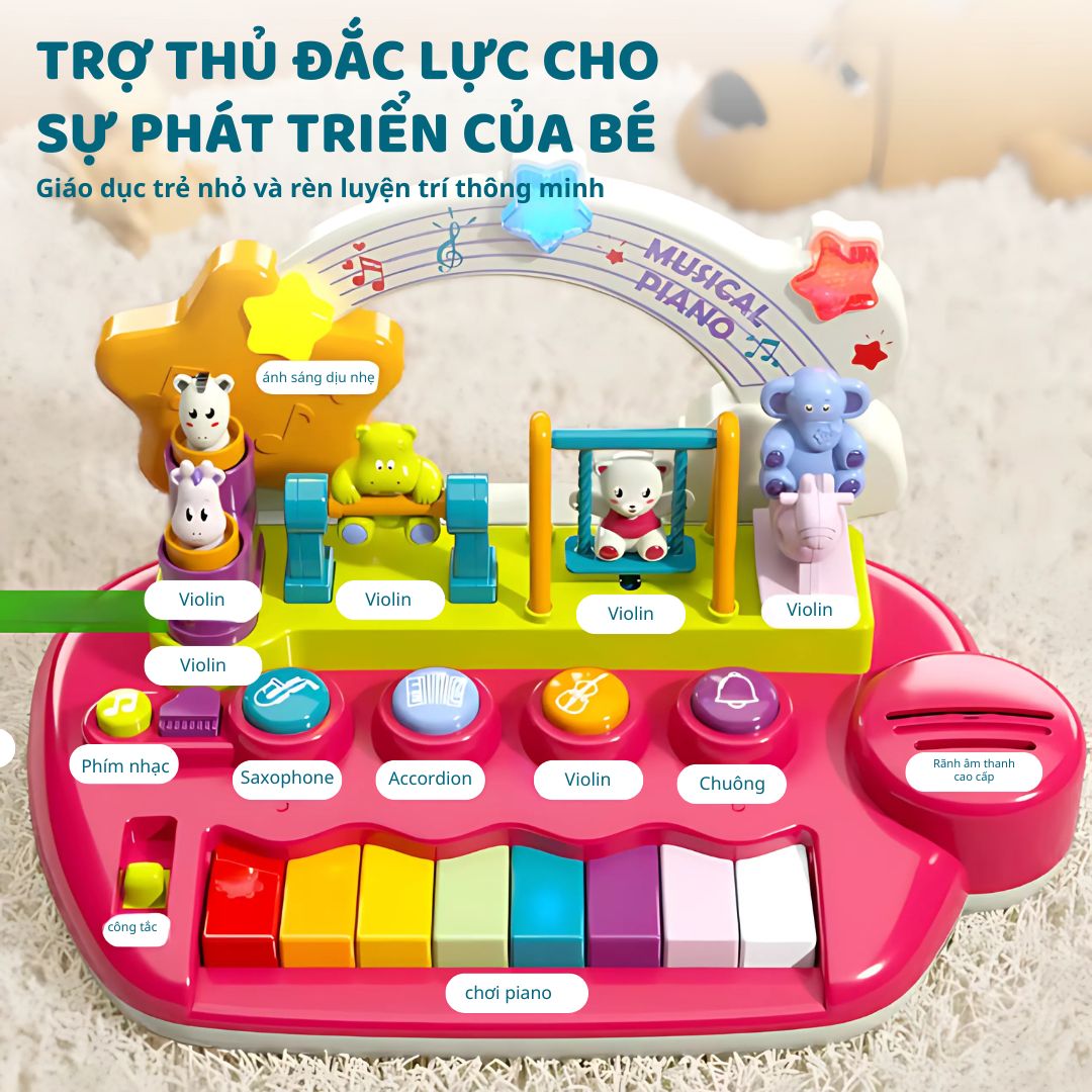 Đàn Piano Điện Tử Có Hiệu Ứng Động Vật Nhảy Múa Cho Bé Goodway Piano 18m+
