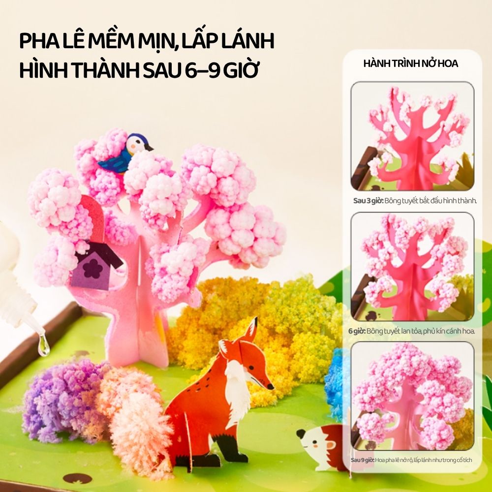 Đồ Chơi Thủ Công Tạo Bông Tuyết Sáng Tạo Mideer Magic Tree 8+