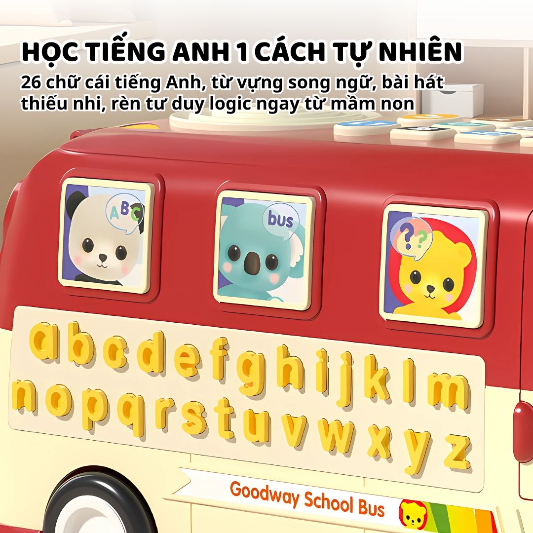 Đồ Chơi Xe Buýt Phát Nhạc Cho Bé Goodway Learning Bus 1+
