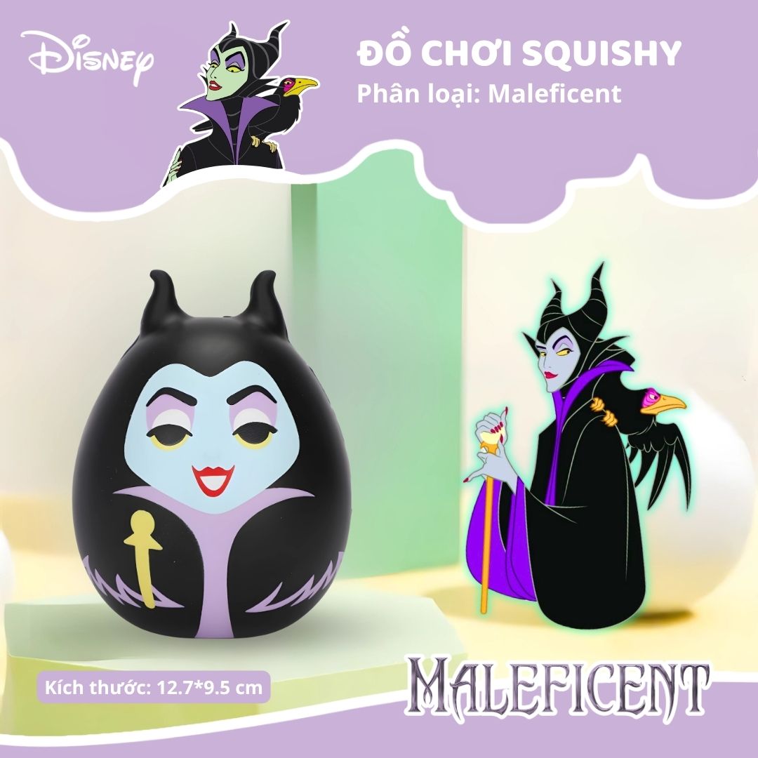 Đồ Chơi Squishy Giảm Căng Thẳng Chính Hãng Marvel Disney- Maleficent 8+