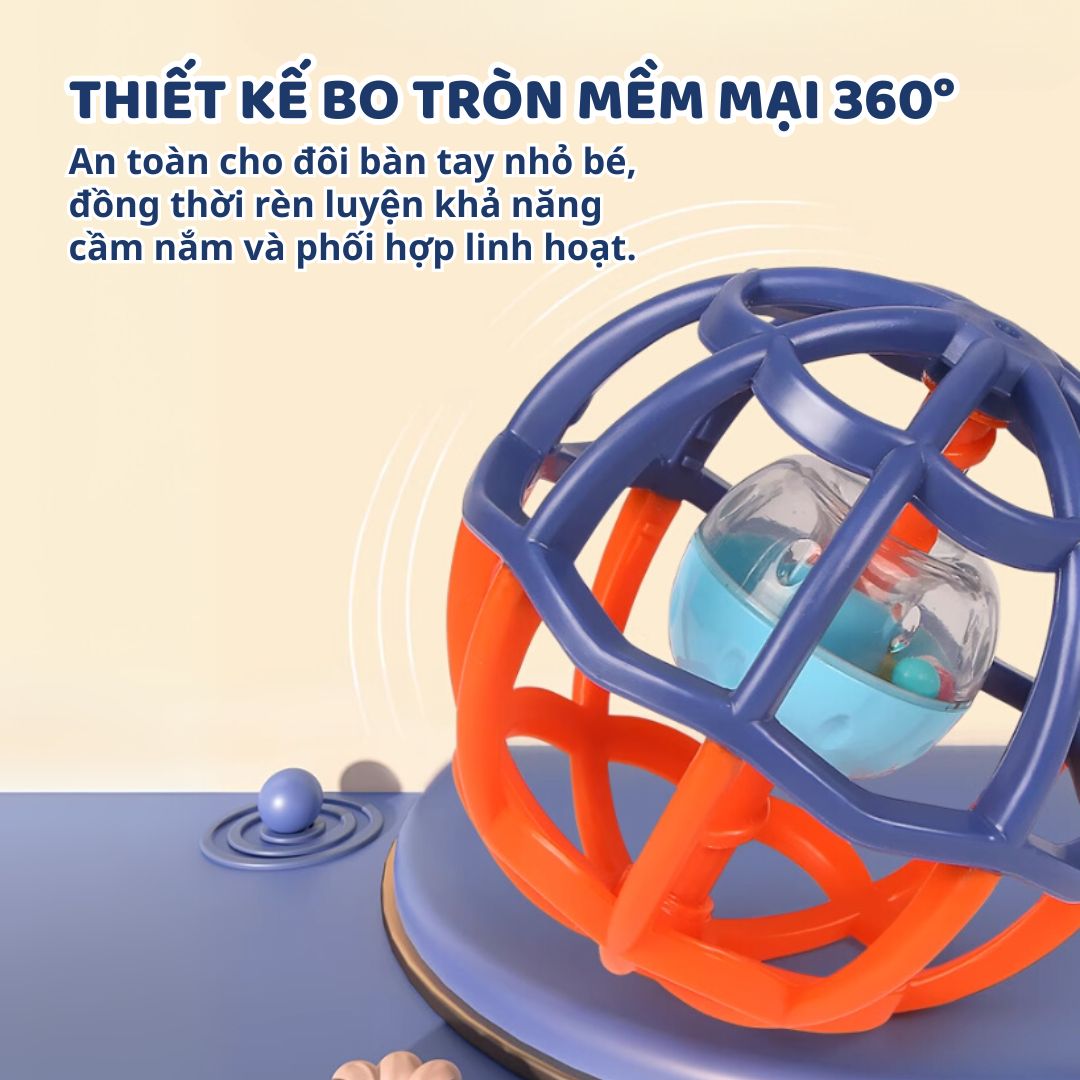 Đồ Chơi Lục Lạc Xúc Xắc Cầm Tay Cho Bé Sơ Sinh Goodway Baby Gym Ball 2m+