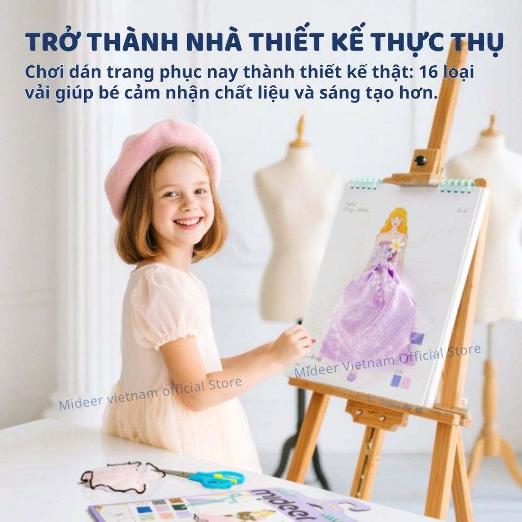Đồ Chơi Sổ Tay Thiết Kế Thời Trang Mideer Dress-up Fashion Guide 6+