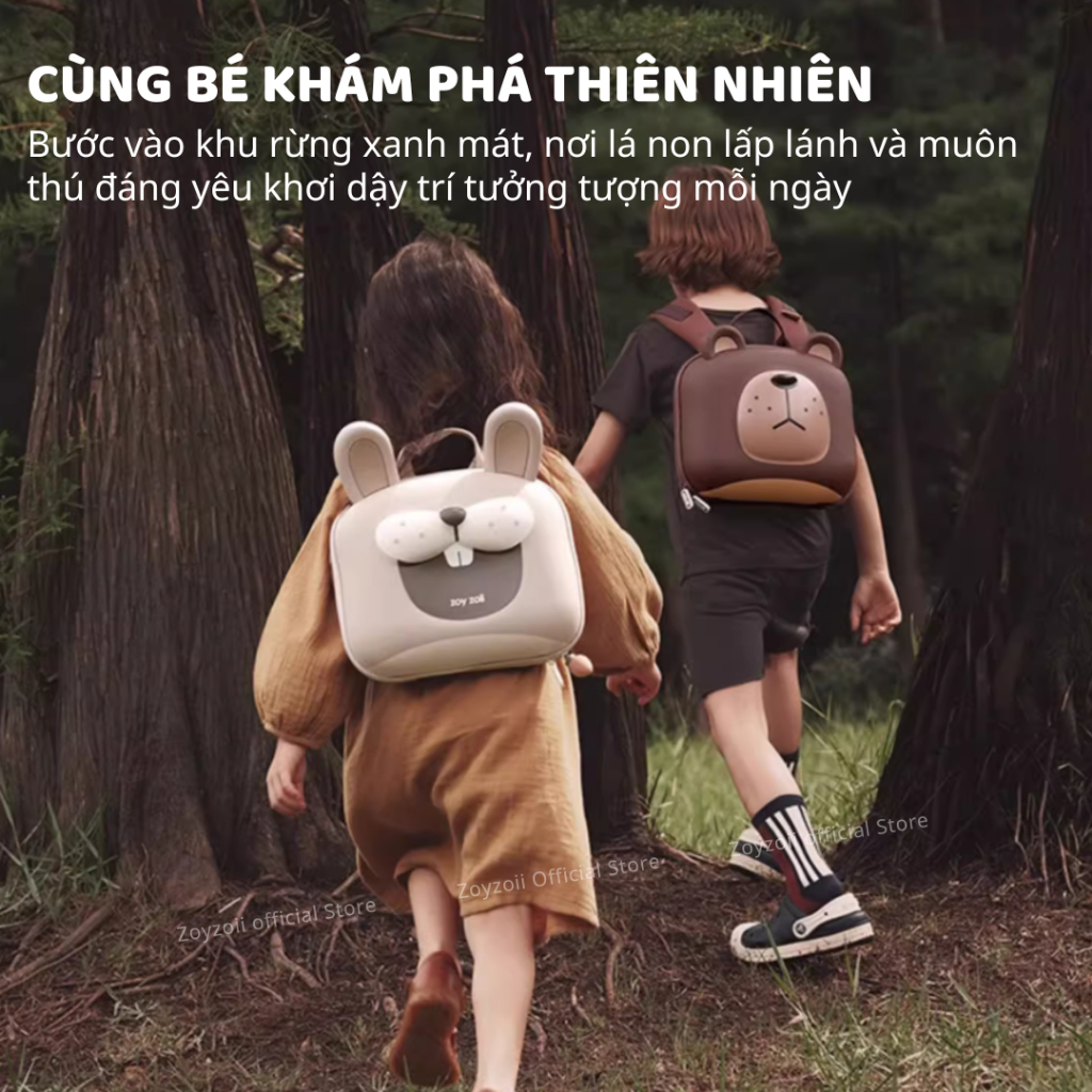 Balo Cho Bé Mầm Non Zoyzoii Animal Series School Bag B18- Hổ Vằn