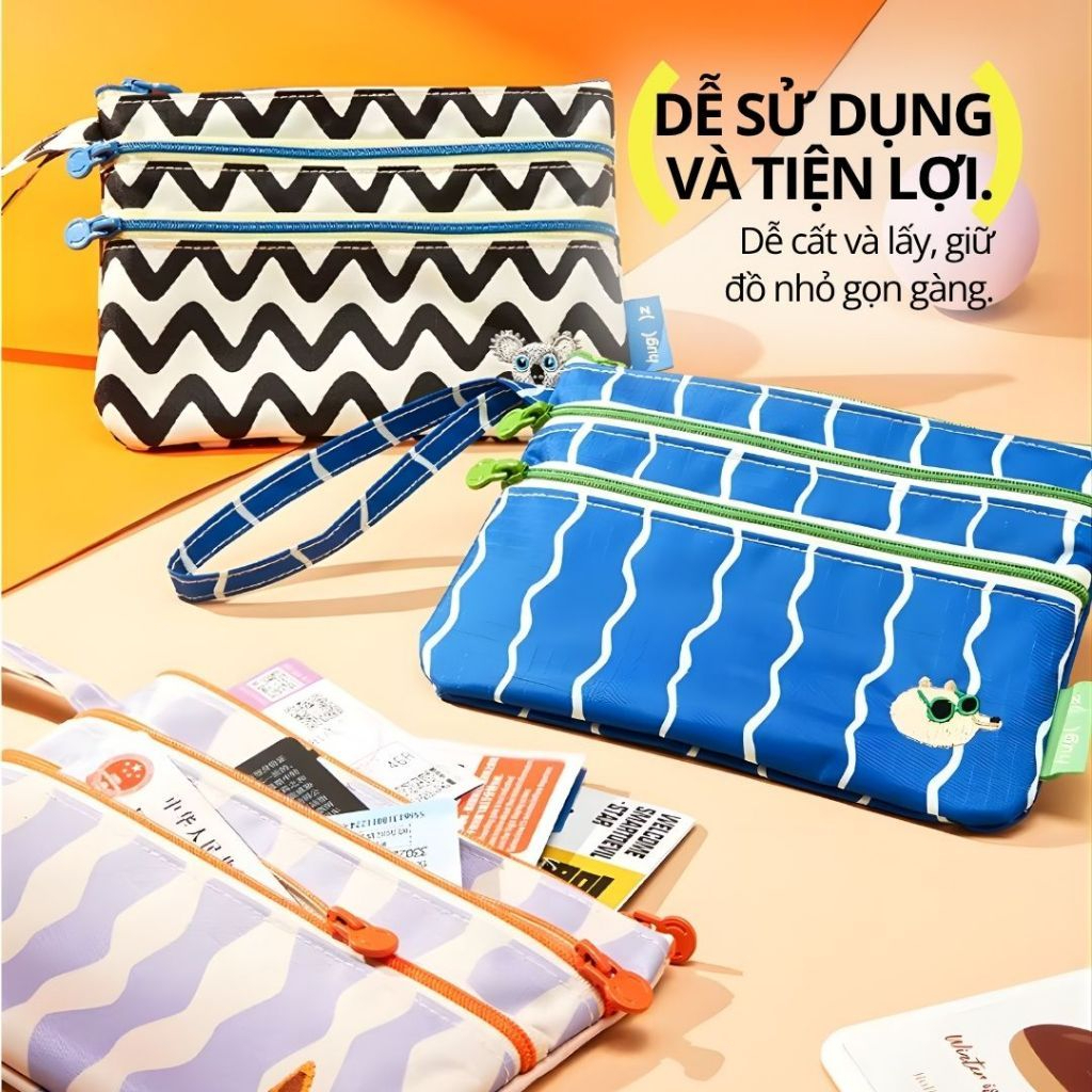 Ví Cầm Tay 3 Ngăn Chống Nước Hugz ID Pouch- Garden Field